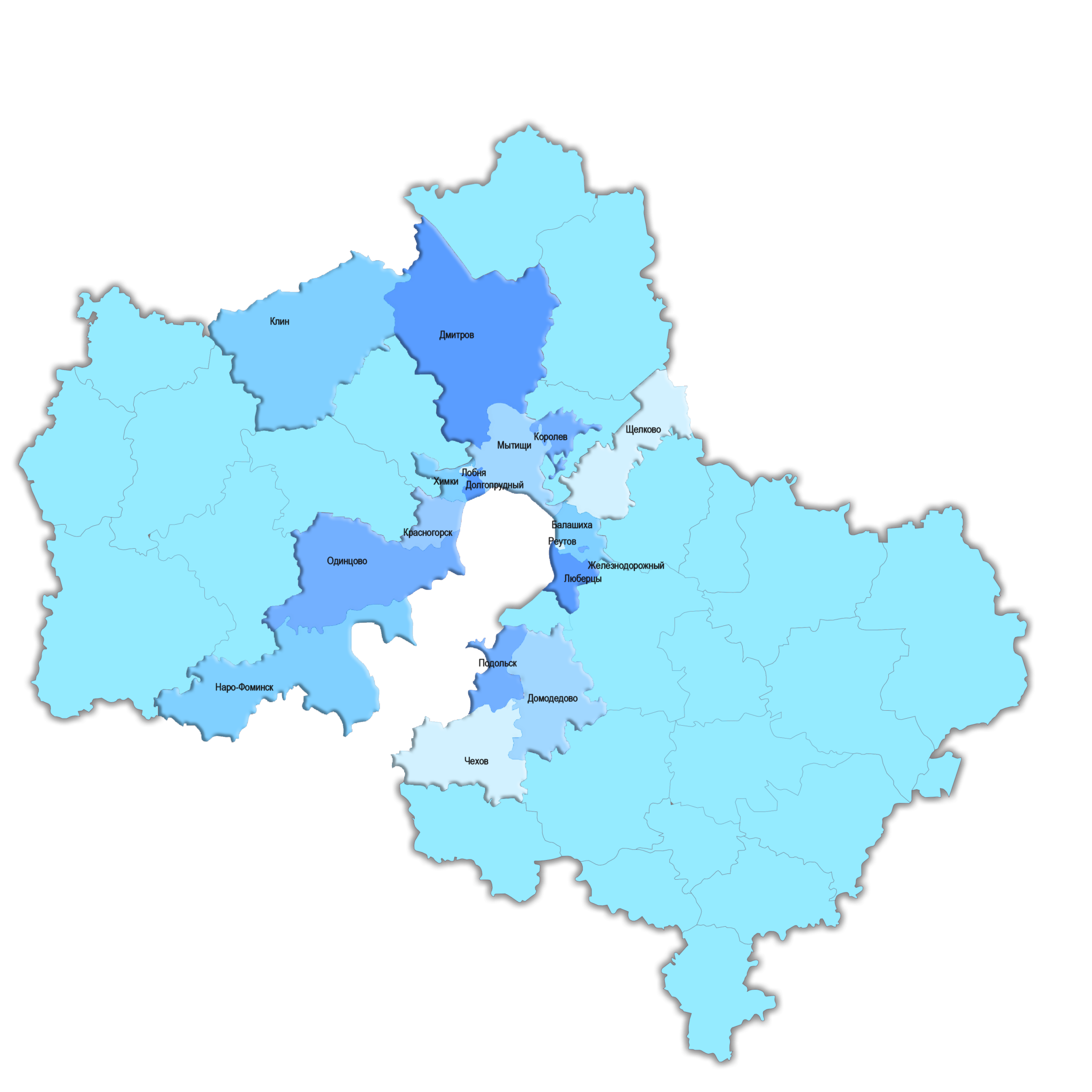 Карта Московской области
